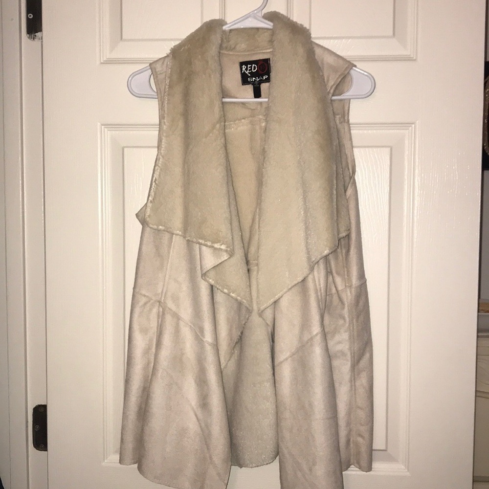 Faux suede vest